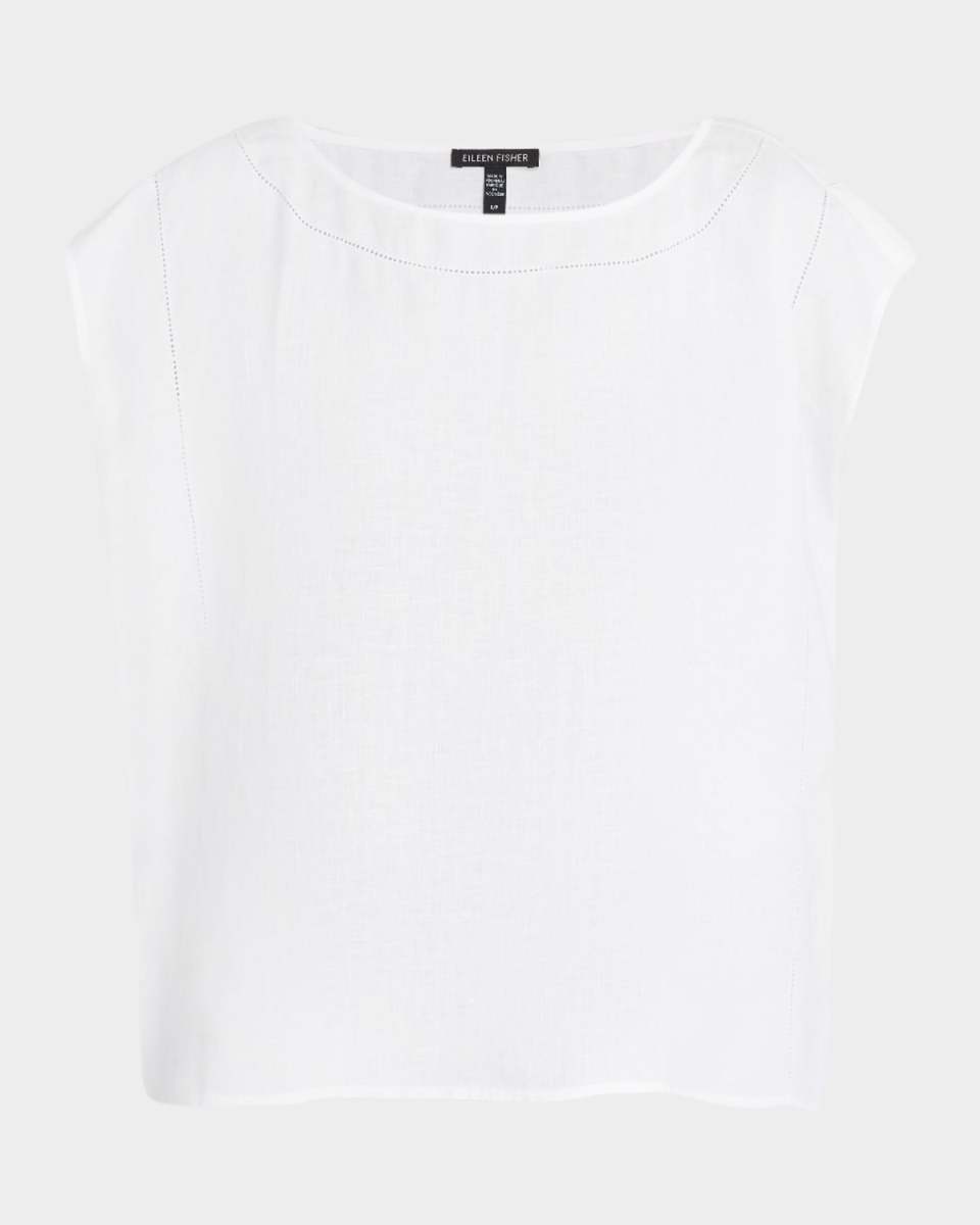 Open-Stitch Organic Linen Top